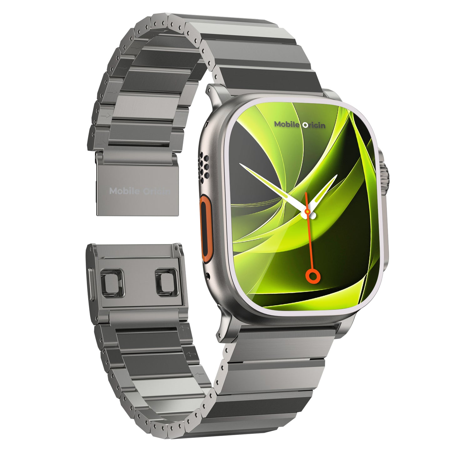 Titanový řemínek pro Apple Watch Ultra 44/45/46/49 mm Mobile Origin Titanium Band Modena - přírodní