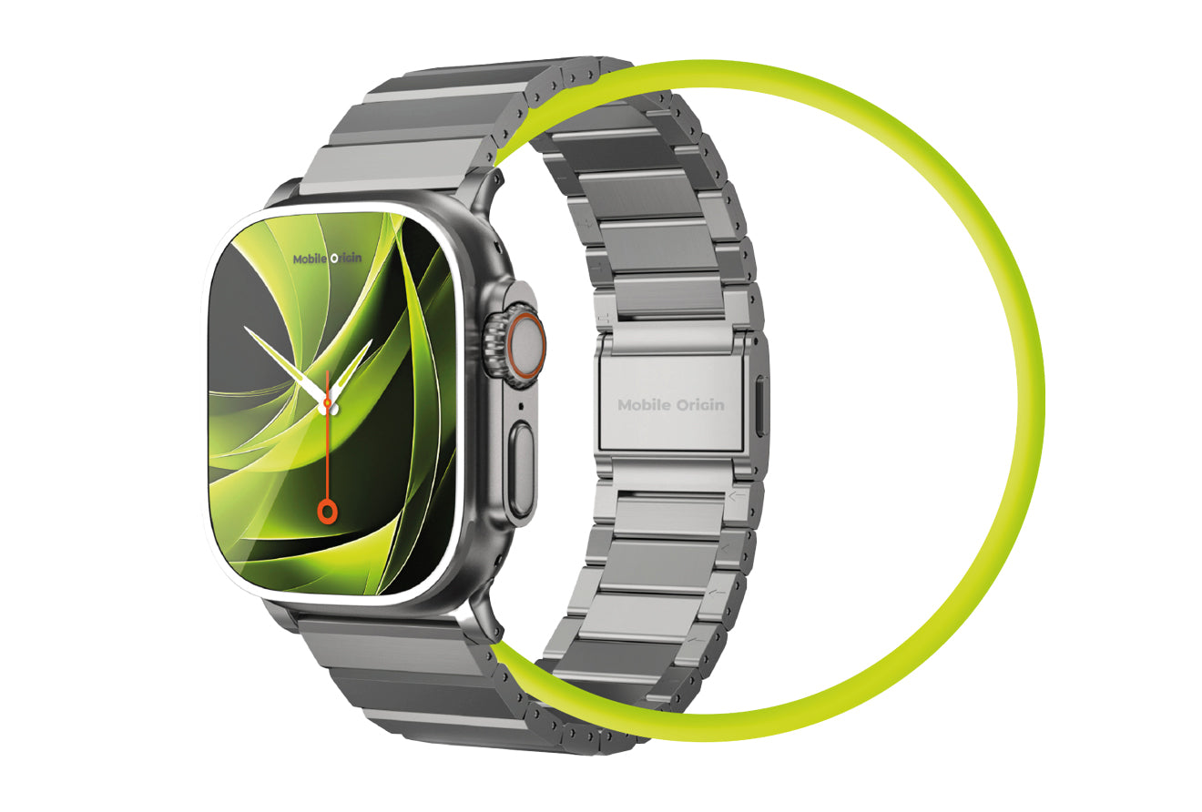 Titanový řemínek pro Apple Watch Ultra 44/45/46/49 mm Mobile Origin Titanium Band Modena - přírodní