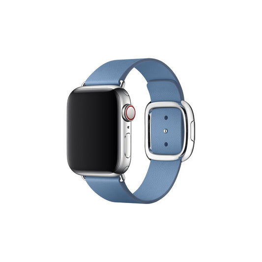 Apple Watch 38/40/41 mm chrpově modrý řemínek s moderní přezkou – střední