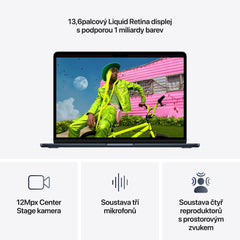 MacBook Air 13", Apple M5 čip, 10jádrové CPU, 10jádrové GPU, 32 GB, 2TB SSD, INT - temně inkoustová