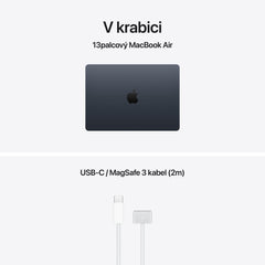 MacBook Air 13,6", Apple M5 10jádrové CPU, 10jádrové GPU, 24GB, 1TB SSD – temně inkoustový (otevřený) - iSTYLE.cz