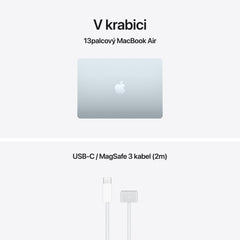 MacBook Air 13", Apple M5 čip, 10jádrové CPU, 10jádrové GPU, 16 GB, 512GB SSD, CZ - blankytně modrá