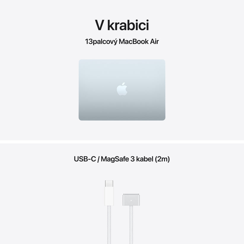 MacBook Air 13", Apple M5 čip, 10jádrové CPU, 10jádrové GPU, 16 GB, 512GB SSD, CZ - blankytně modrá