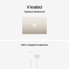 MacBook Air 13", Apple M5 čip, 10jádrové CPU, 10jádrové GPU, 32 GB, 4TB SSD, INT - hvězdně bílá