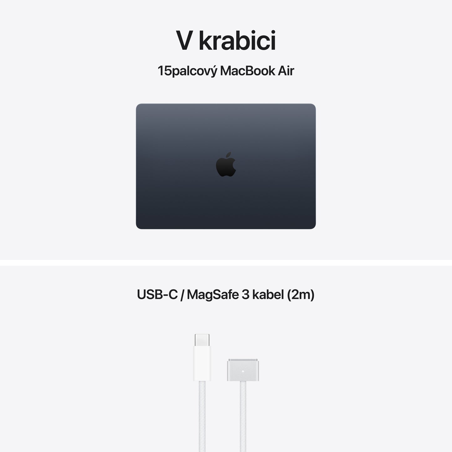 MacBook Aie 15", Apple M5 10jádrové CPU, 10jádrové GPU, 16 GB, 512GB SSD, INT klávesnice - temně inkoustová (otevřený) - iSTYLE.cz