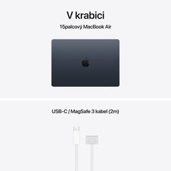 MacBook Air 15", Apple M5 čip, 10jádrové CPU, 10jádrové GPU, 24 GB, 4TB SSD, CZ - temně inkoustová