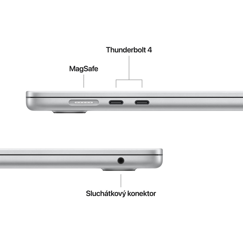 MacBook Air 15", Apple M5 čip, 10jádrové CPU, 10jádrové GPU, 24 GB, 2TB SSD, INT - stříbrná