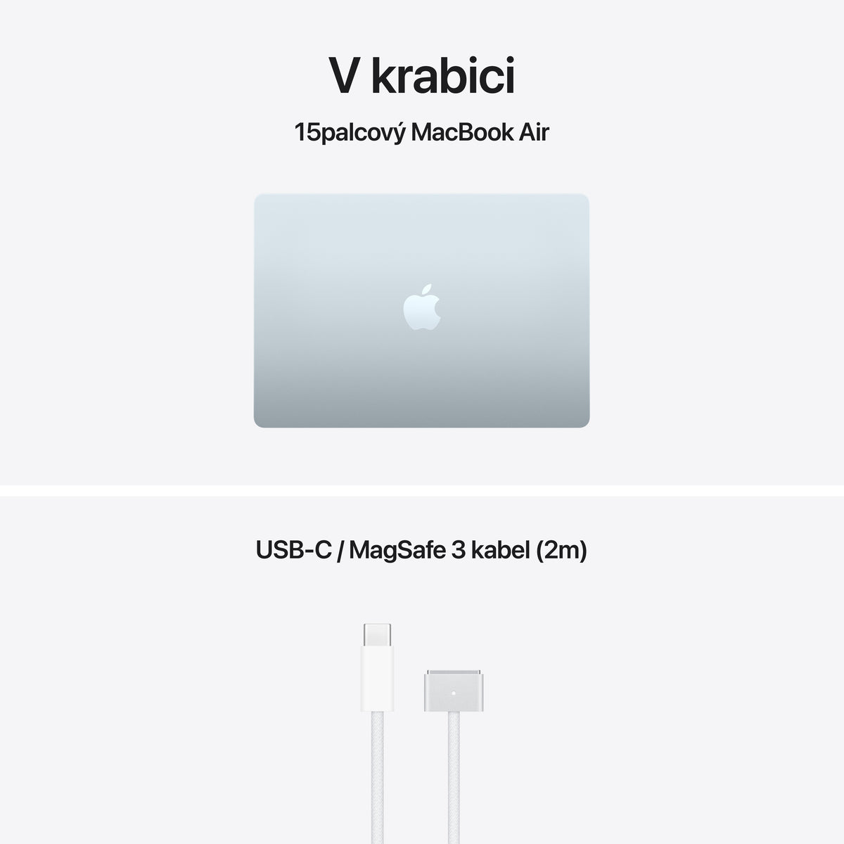 MacBook Air 15,3", Apple M5 10jádrové CPU, 10jádrové GPU, 16GB, 512GB SSD – blankytně modrý (otevřený) - iSTYLE.cz