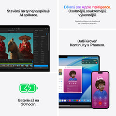 MacBook Pro 14,2", Apple M5 Max 18jádrové CPU, 32jádrové GPU, 36GB, 2TB SSD – stříbrný