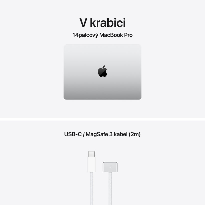 MacBook Pro 14", Apple M5 Max čip, 18jádrové CPU, 40jádrové GPU, 48 GB, 2TB SSD, CZ - stříbrná