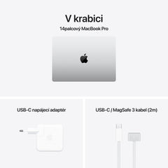 MacBook Pro 14,2", Apple M4 Pro 12jádrové CPU, 16jádrové GPU, 24GB, 512B SSD, CZ - stříbrný (otevřený) - iSTYLE.cz