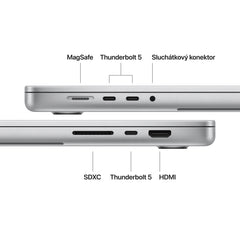MacBook Pro 16,2", Apple M5 Max 18jádrové CPU, 40jádrové GPU, 48GB, 2TB SSD – stříbrný