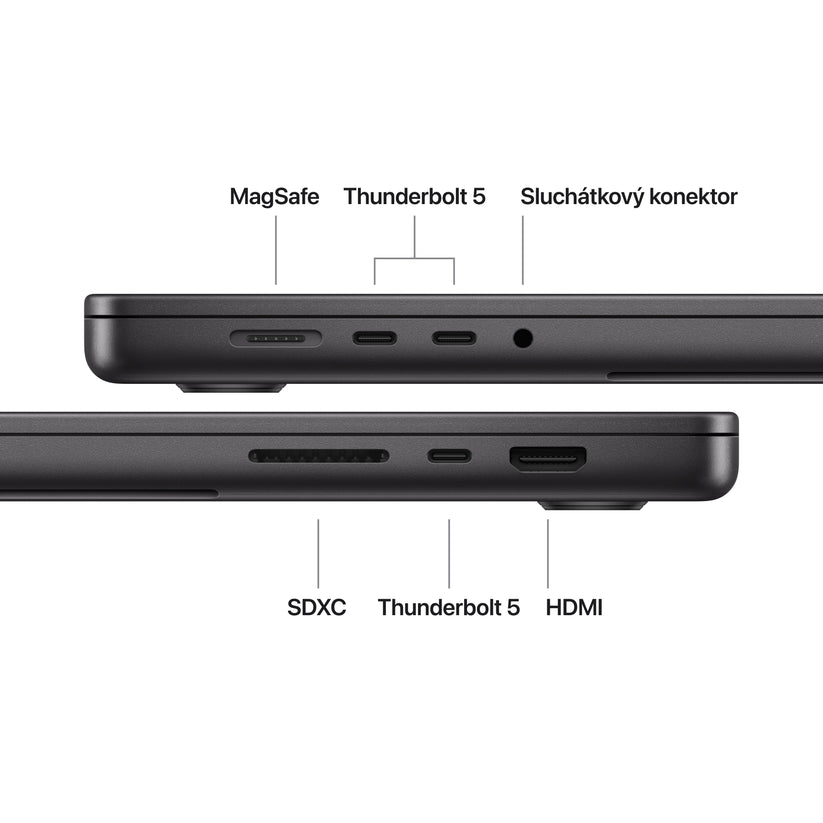 MacBook Pro 16", Apple M5 Pro čip, 18jádrové CPU, 20jádrové GPU, 64 GB, 1TB SSD, INT - vesmírně černá