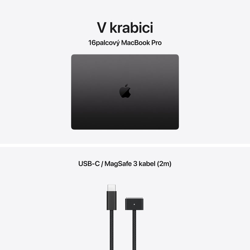 MacBook Pro 16", Apple M5 Max čip, 18jádrové CPU, 40jádrové GPU, 128 GB, 8TB SSD, CZ - vesmírně černá