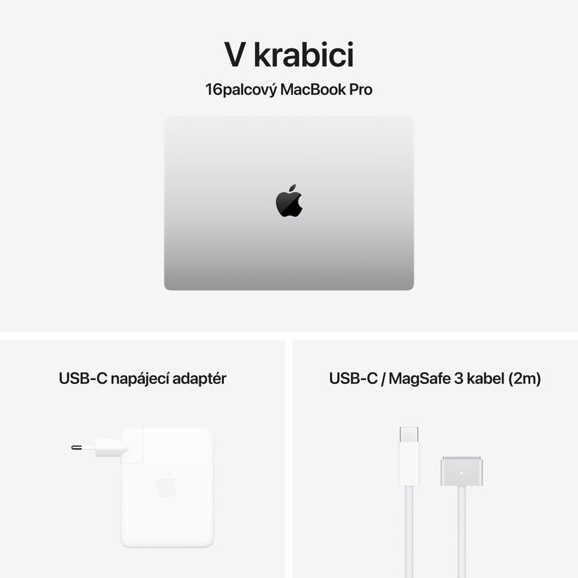 MacBook Pro 16,2", Apple M4 Max 14jádrové CPU, 32jádrové GPU, 36GB, 1TB SSD, CZ - stříbrný