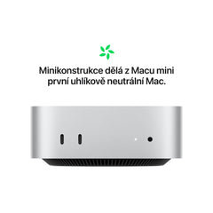 Mac mini, Apple M4 10jádrové CPU, 10jádrové GPU, 16GB, 512GB SSD - stříbrný