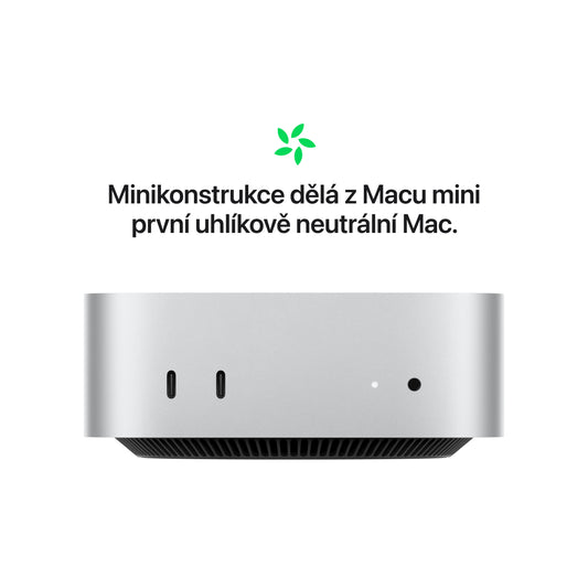 Mac mini, Apple M4 10jádrové CPU, 10jádrové GPU, 16GB, 512GB SSD - stříbrný (otevřený) - iSTYLE.cz