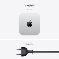 Mac mini, Apple M4 10jádrové CPU, 10jádrové GPU, 16GB, 512GB SSD - stříbrný