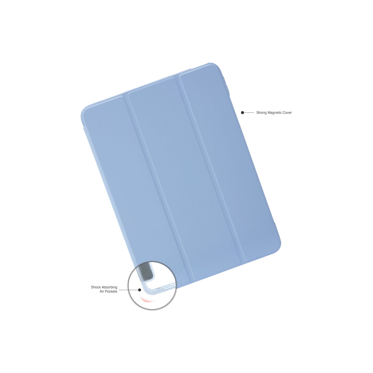 Pouzdro pro iPad 10,9" (2022) Pipetto Origami No7 Tri-Folio Case - světle modré - iSTYLE.cz