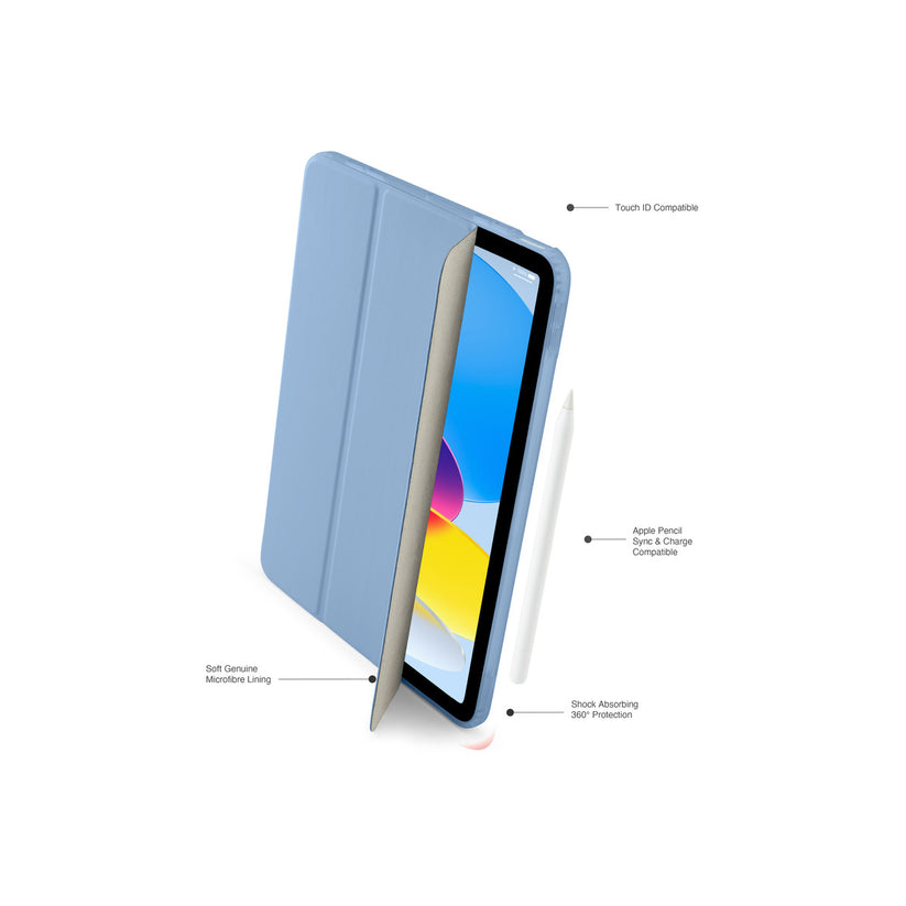 Pouzdro pro iPad 10,9" (2022) Pipetto Origami No7 Tri-Folio Case - světle modré - iSTYLE.cz