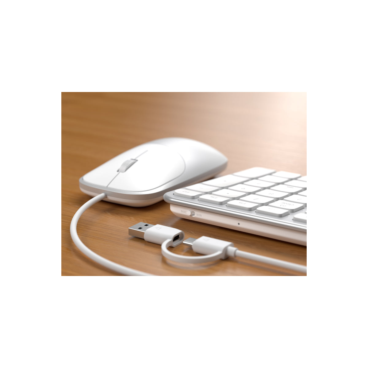 Klávesnice a myš Slim CLX3 Wired Combo Satechi - stříbrná