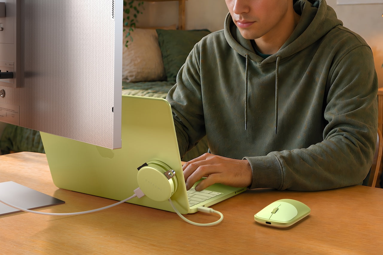 Satechi OntheGo 5-in-1 Multiport adaptér - citrusově žlutý