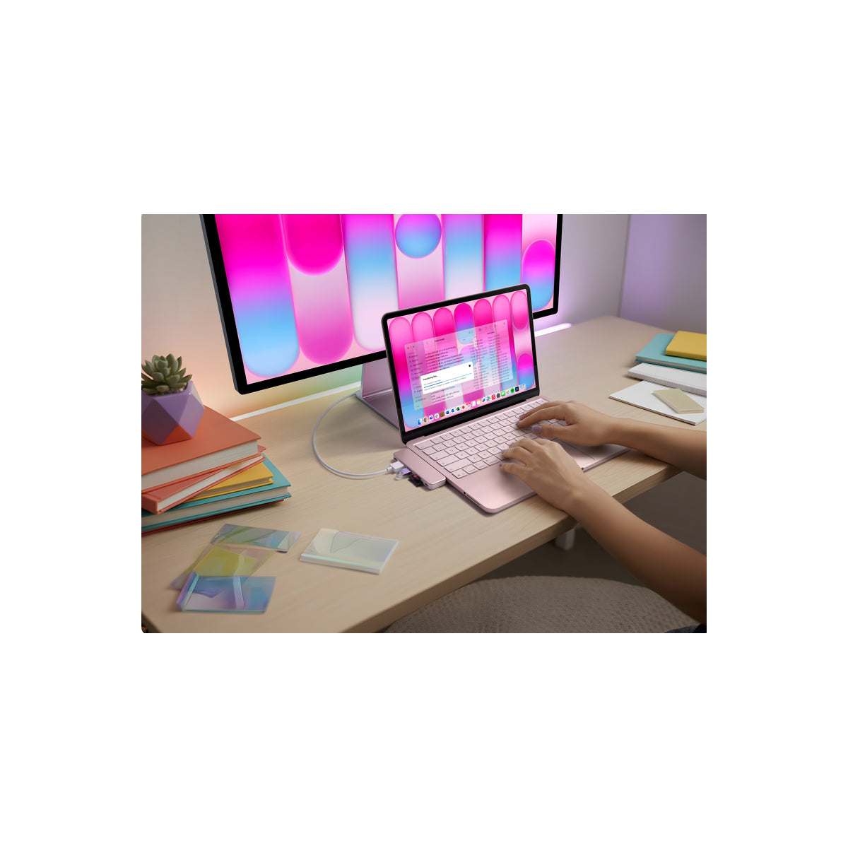 USB-C Snap Hub Satechi - růžový