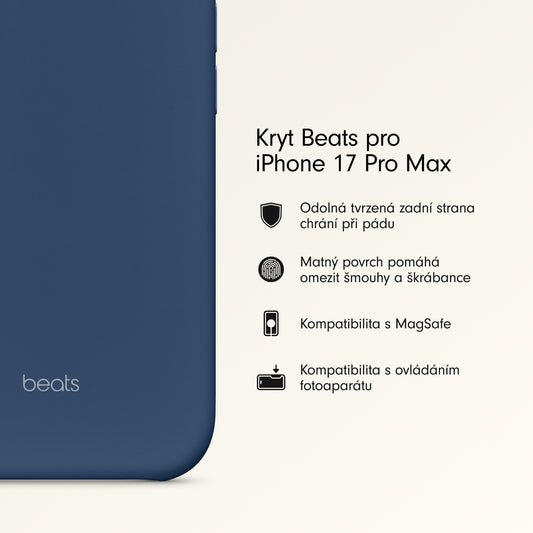 Kryt pro iPhone 17 Pro Max Beats s MagSafe a ovladačem fotoaparátu - hlubinně modrý - iSTYLE CZ