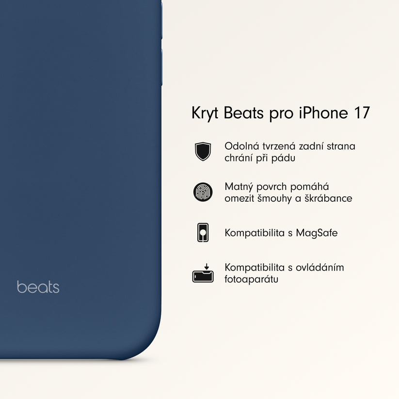 Kryt pro iPhone 17 Beats s MagSafe a ovladačem fotoaparátu - hlubinně modrý - iSTYLE CZ