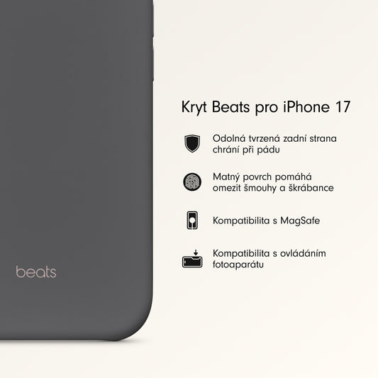 Kryt pro iPhone 17 Beats s MagSafe a ovladačem fotoaparátu - granitově šedý - iSTYLE CZ