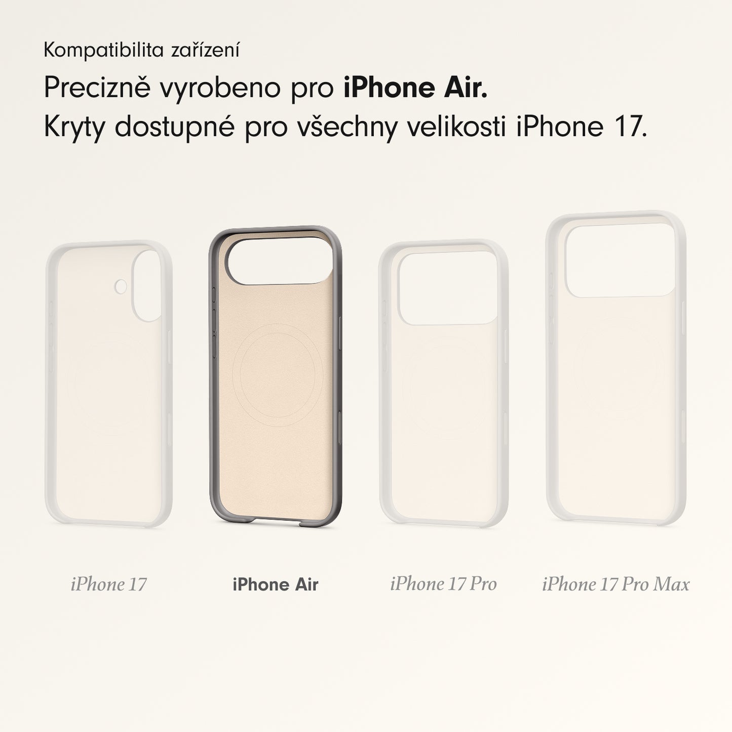 Kryt pro iPhone Air Beats s MagSafe a ovladačem fotoaparátu - granitově šedý - iSTYLE CZ