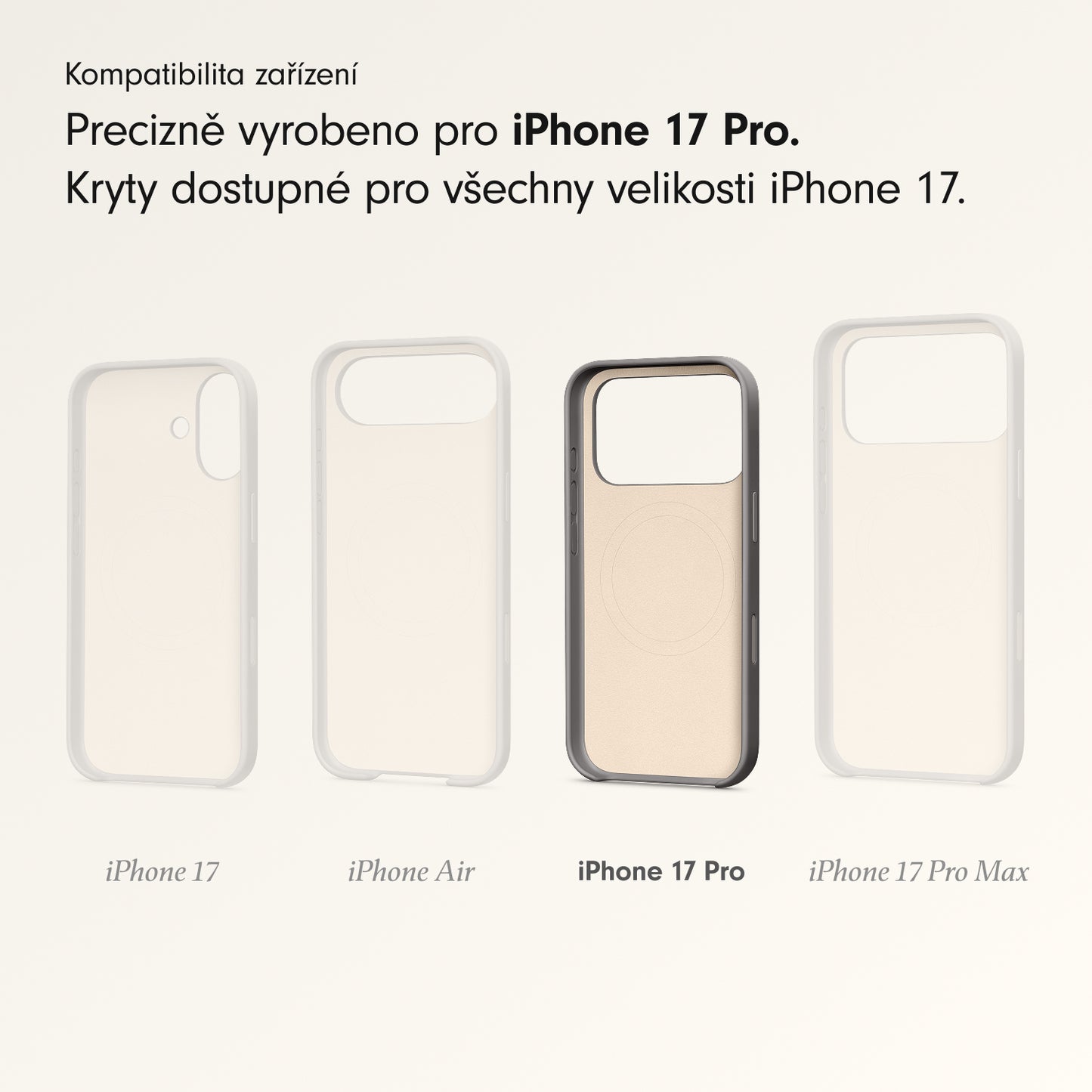 Kryt pro iPhone 17 Pro s MagSafe a ovladačem fotoaparátu - granitově šedý - iSTYLE CZ