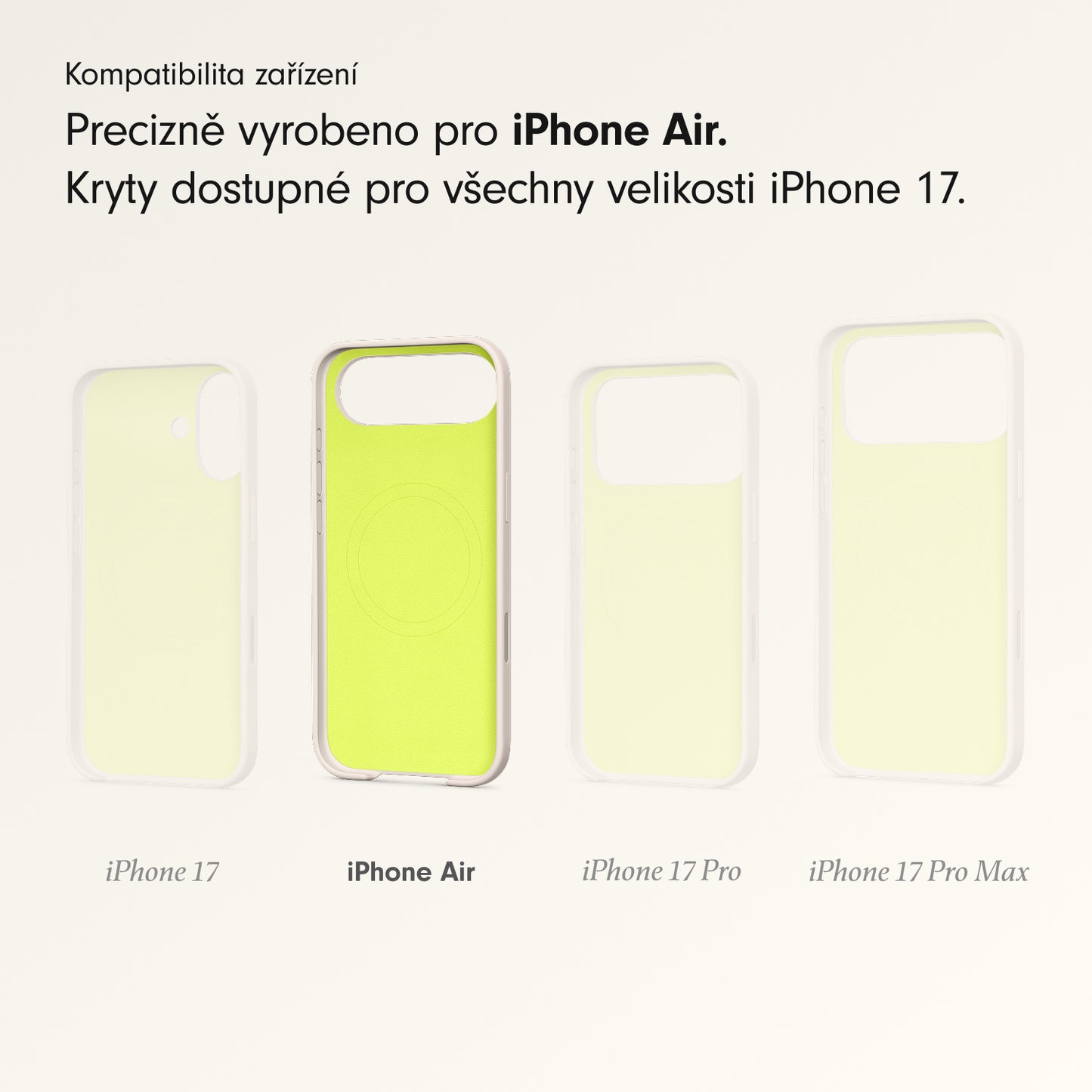 Kryt pro iPhone Air Beats s MagSafe a ovladačem fotoaparátu - vápencově šedý - iSTYLE CZ