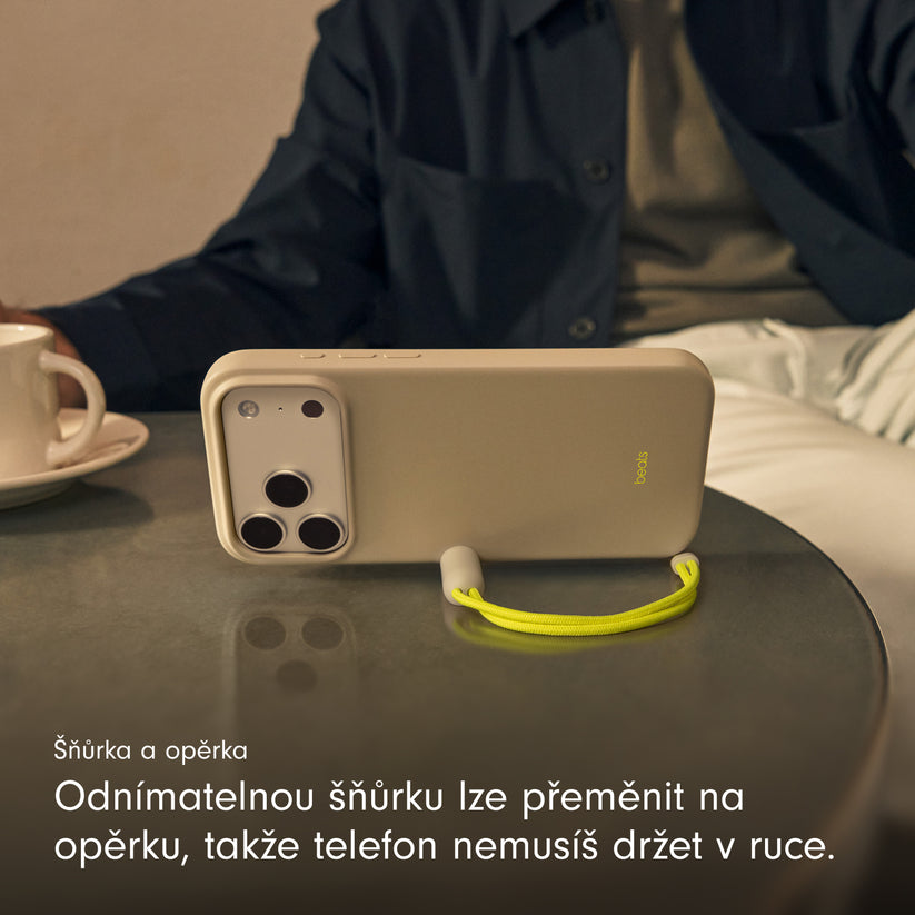 Kryt se stojánkem pro iPhone 17 Pro Beats s MagSafe a ovladačem fotoaparátu - vápencově šedý - iSTYLE CZ