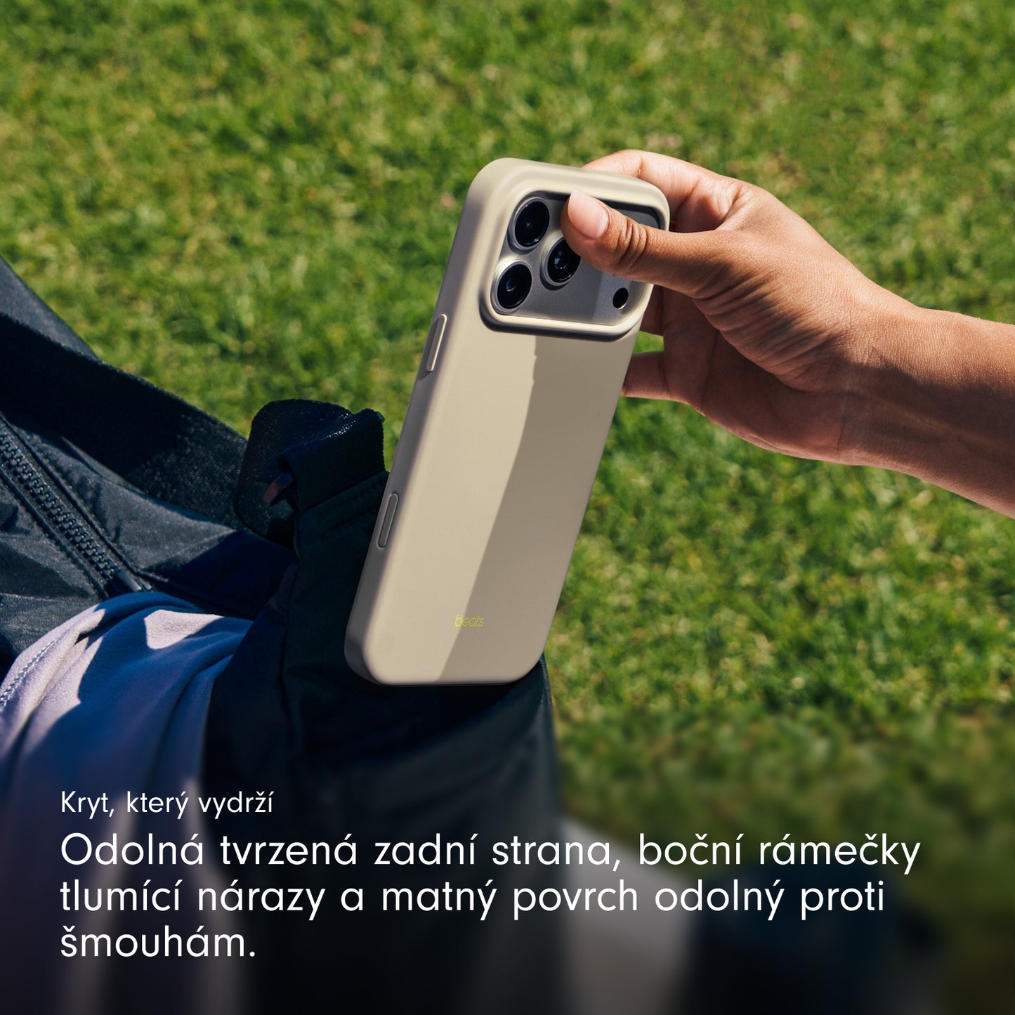 Kryt pro iPhone 17 Pro Max Beats s MagSafe a ovladačem fotoaparátu - vápencově šedý - iSTYLE CZ