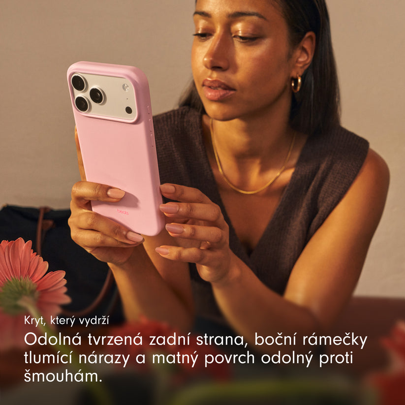 Kryt pro iPhone 17 Beats s MagSafe a ovladačem fotoaparátu - oblázkově růžový - iSTYLE CZ