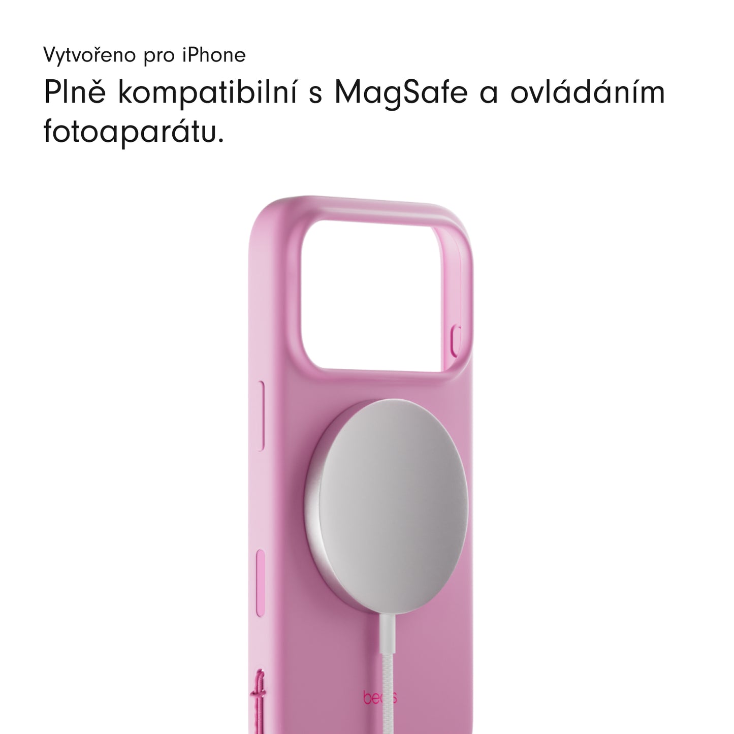 Kryt se stojánkem pro iPhone 17 Beats s MagSafe a ovladačem fotoaparátu - oblázkově růžový - iSTYLE CZ