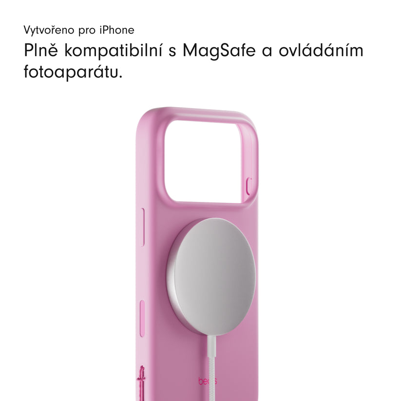 Kryt se stojánkem pro iPhone 17 Beats s MagSafe a ovladačem fotoaparátu - oblázkově růžový - iSTYLE CZ