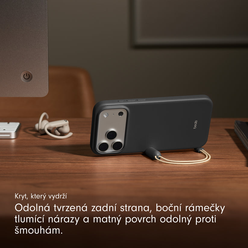Kryt se stojánkem pro iPhone 17 Pro Max Beats s MagSafe a ovladačem fotoaparátu - granitově šedý - iSTYLE CZ