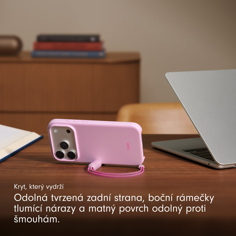 Kryt se stojánkem pro iPhone 17 Pro Beats s MagSafe a ovladačem fotoaparátu - oblázkově růžový - iSTYLE CZ