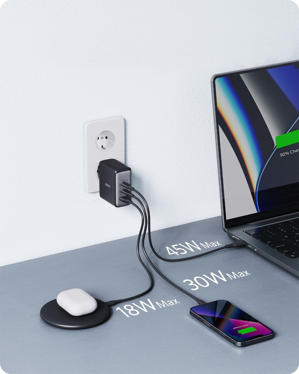 Nabíječka Anker 100W 3-Port USB C Wall Charger EU