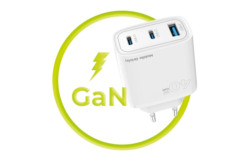 40W adaptér Mobile Origin GaN Fast Charger MO19 – bílý