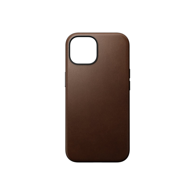 Kožený kryt pro iPhone 15 Nomad Modern - hnědý - iSTYLE CZ