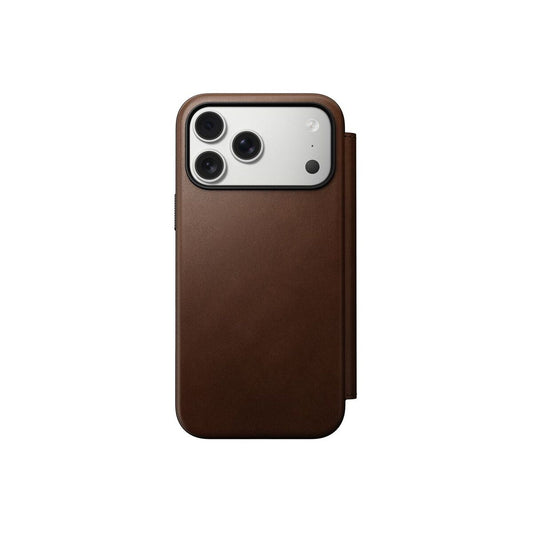 Kryt pro iPhone 17 Pro Max Nomad Modern Leather Folio - hnědý