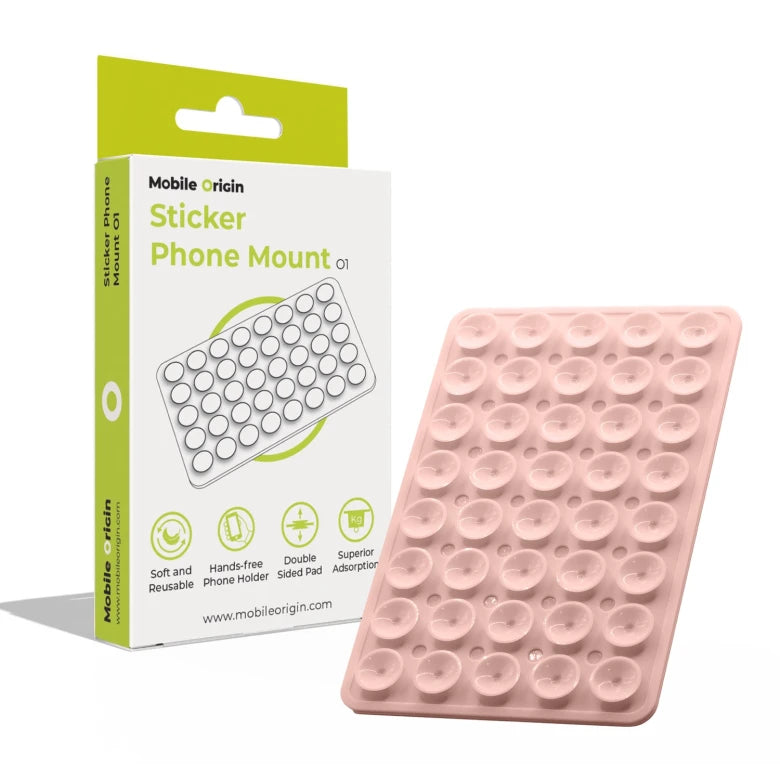 Držák telefonu Sticker Phone Mount O1 Mobile Origin – světle růžový