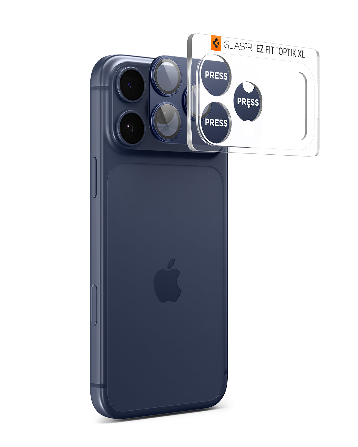 Sklo na fotoaparát pro iPhone 17 Pro Spigen Glass tR EZ Fit Optik Pro XL - modré