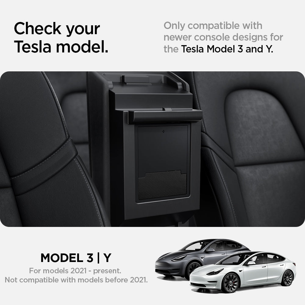 Skrytý úložný box Spigen Tesla Center Console Organizer Hidden Storage Box - černý - iSTYLE CZ