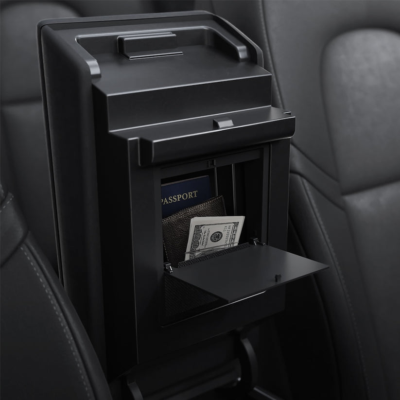 Skrytý úložný box Spigen Tesla Center Console Organizer Hidden Storage Box - černý - iSTYLE CZ