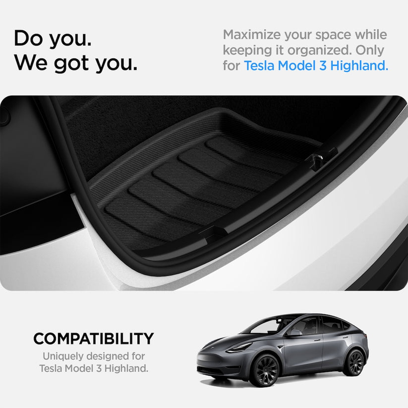 Podložka do kufru zadní Spigen Tesla Car Mat Rear Trunk - černá - iSTYLE CZ