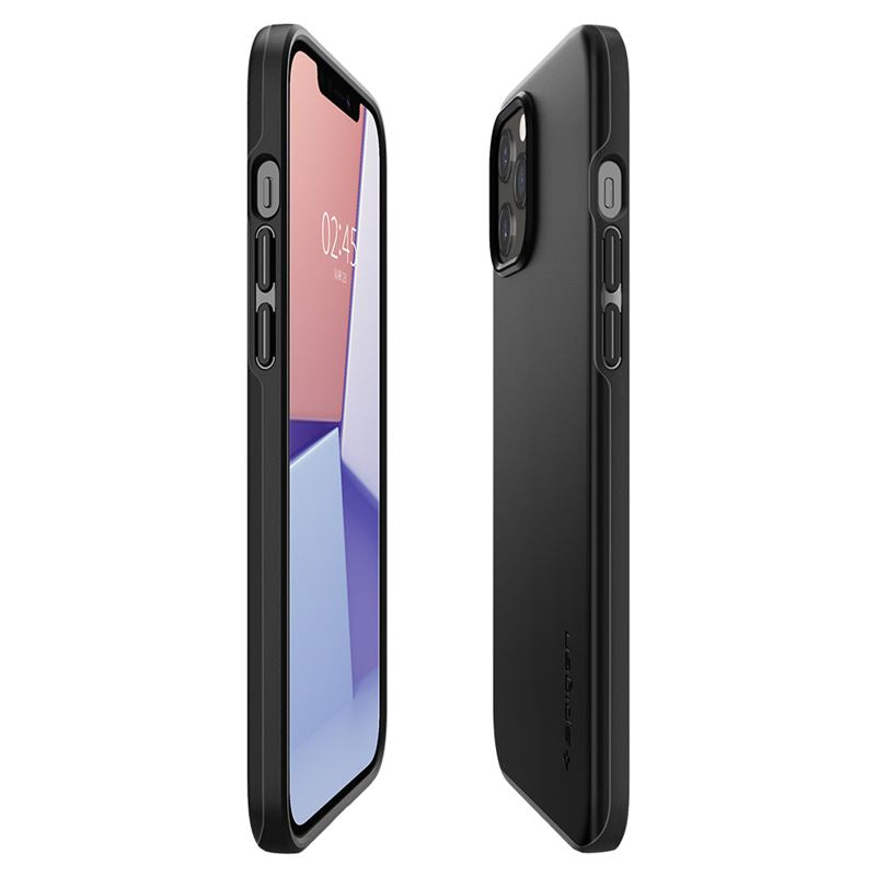 Kryt na iPhone 12 a 12 Pro Spigen Thin Fit - černý